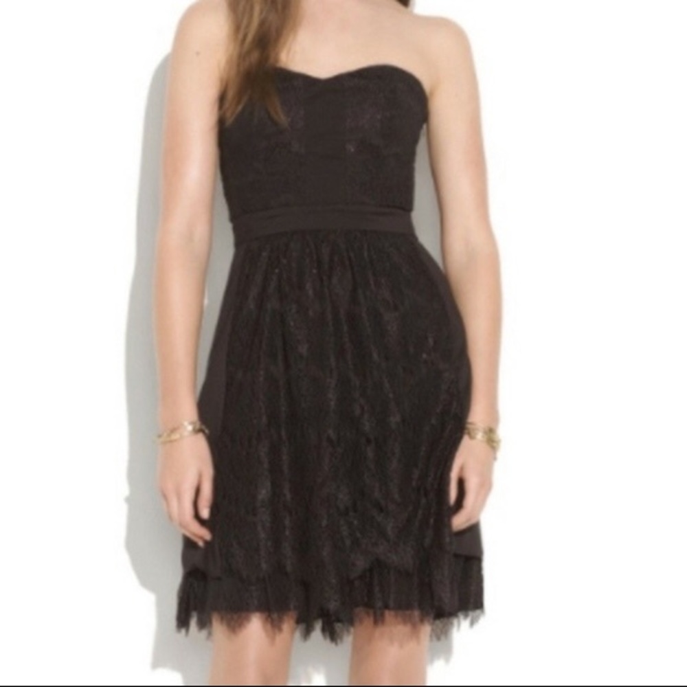 Madewell lace strapless dress